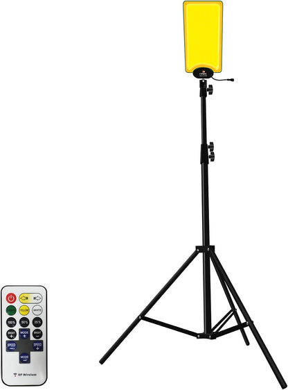 CONPEX LED Work Light with Tripod Stand 9600lm 12V Camping Lights Remote Control Flood Lights Outdoor Telescopic Pole Light for Fishing at Night Garden Park Backyard Lighting